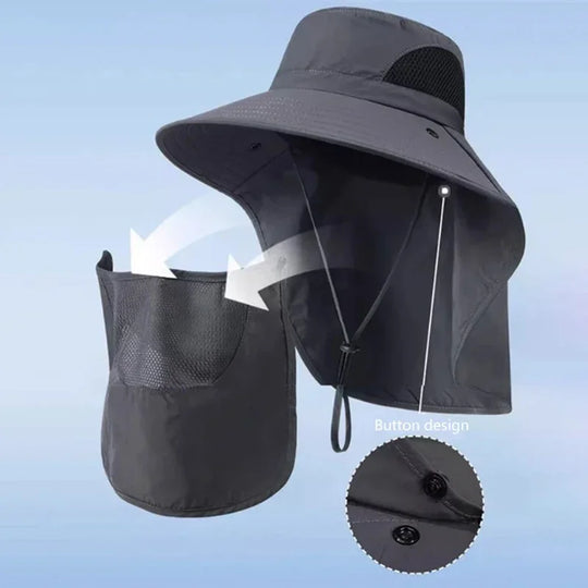 UV Protection Sun Hat with Removable Face &amp; Neck Flap