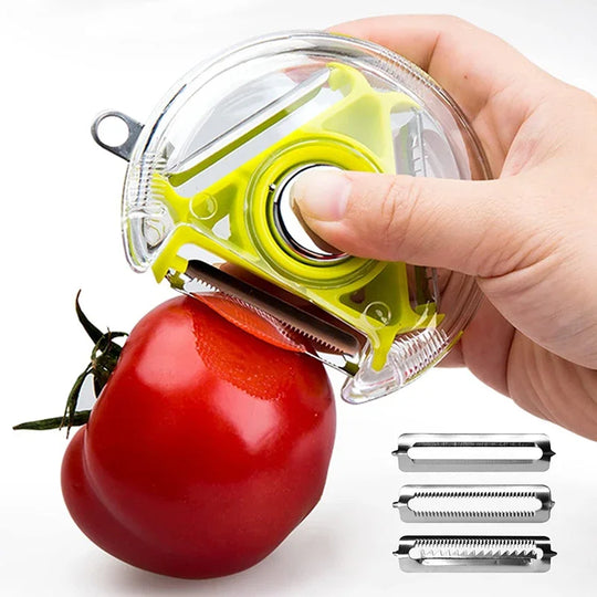 3-in-1 Rotary Vegetable Peeler &amp; Julienne Slicer