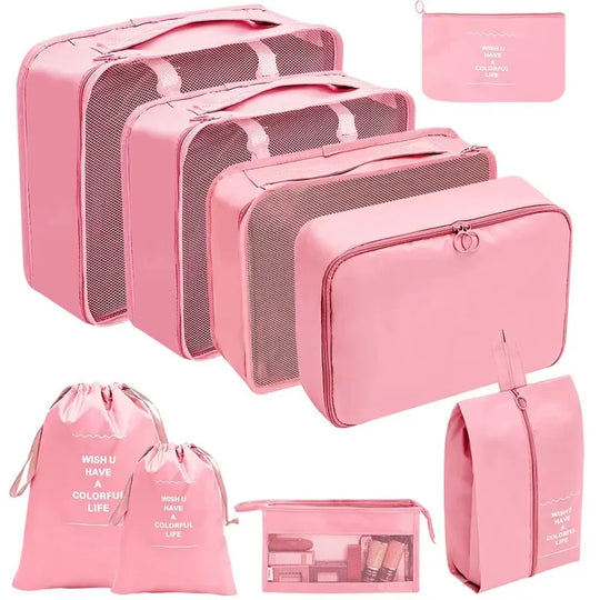 10-Piece Travel Packing Cubes Set with Shoe &amp; Toiletry Bags