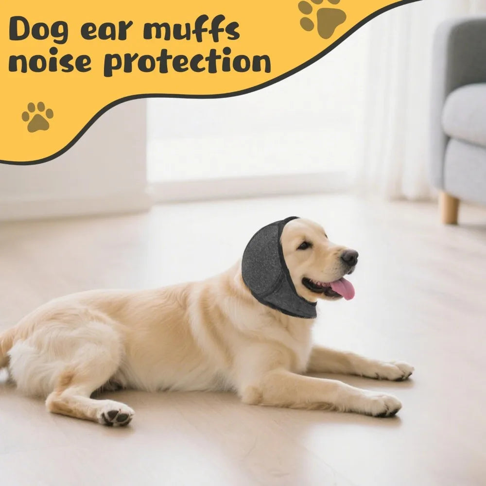 Adjustable Dog Ear Noise Protection Wrap for Grooming