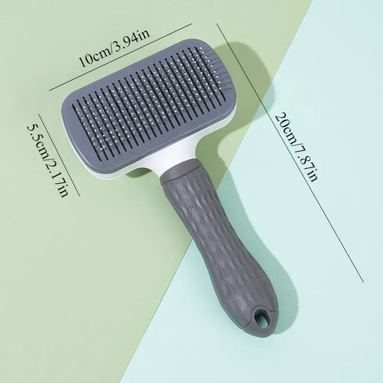 Self-Cleaning Pet Grooming Slicker Brush for Cats &amp; Dogs