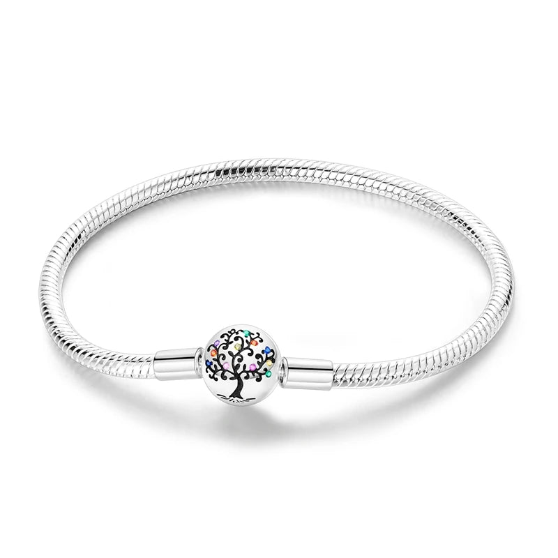 925 Sterling Silver Gold-Plated Heart Charm Bracelet