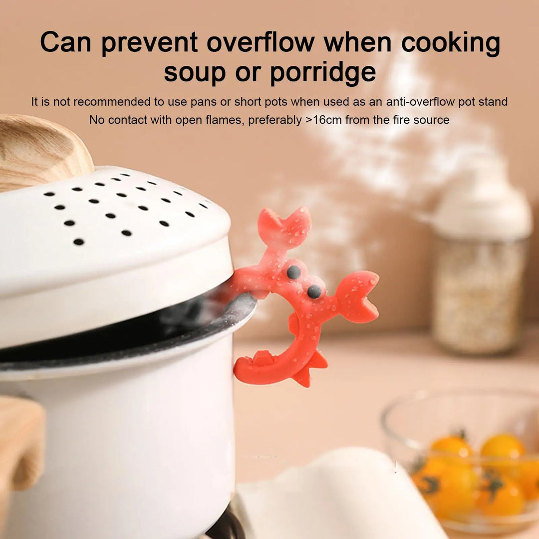 Crab Silicone Utensil Rest &amp; Pot Clip Holder