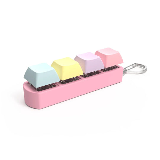 4-Key Mechanical Keyboard Fidget Keychain Stress Relief Toy