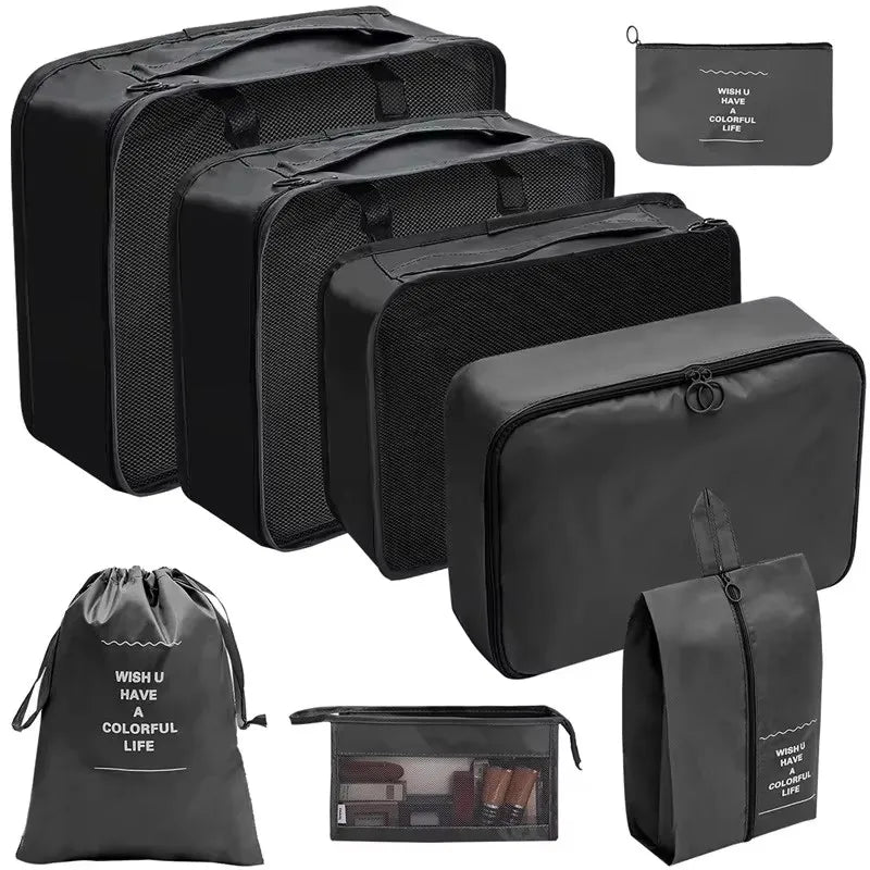 10-Piece Travel Packing Cubes Set with Shoe &amp; Toiletry Bags