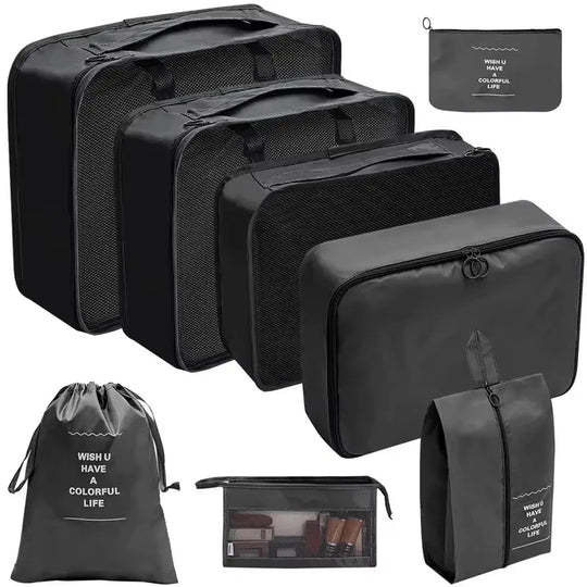 10-Piece Travel Packing Cubes Set with Shoe &amp; Toiletry Bags
