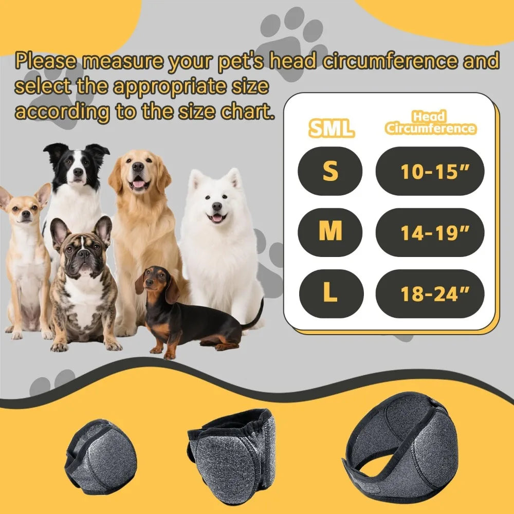 Adjustable Dog Ear Noise Protection Wrap for Grooming
