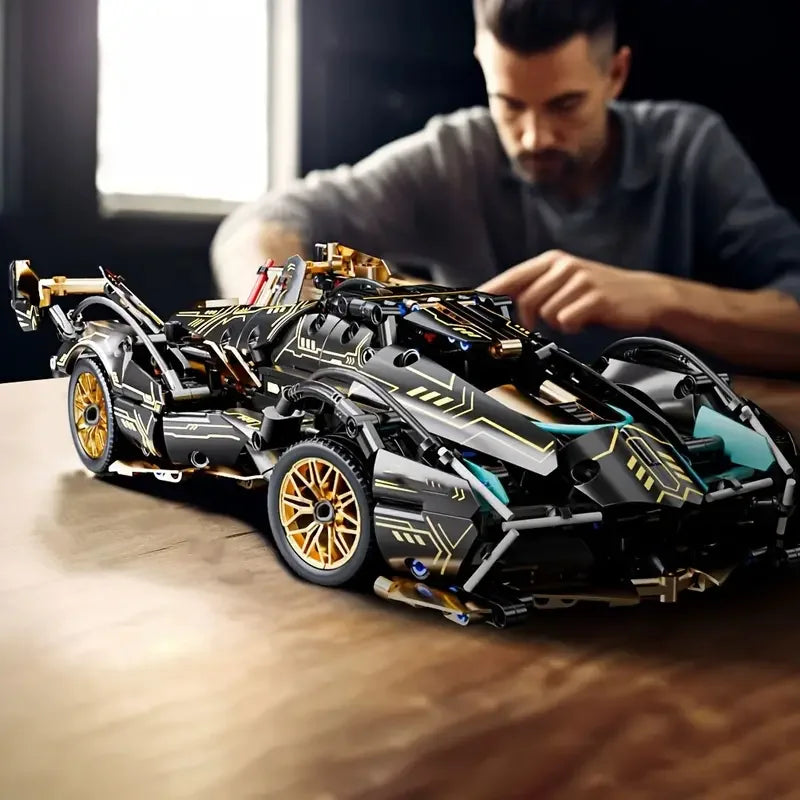 V12 Racing Sports Car Building Block Set – 1690 Pieces