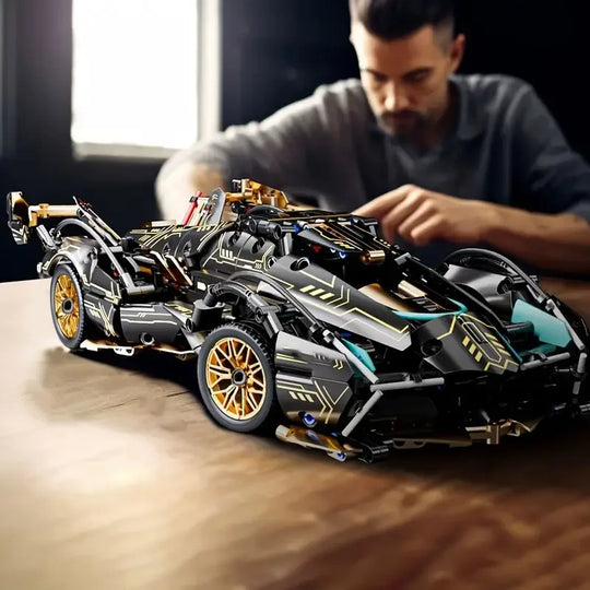 V12 Racing Sports Car Building Block Set – 1690 Pieces