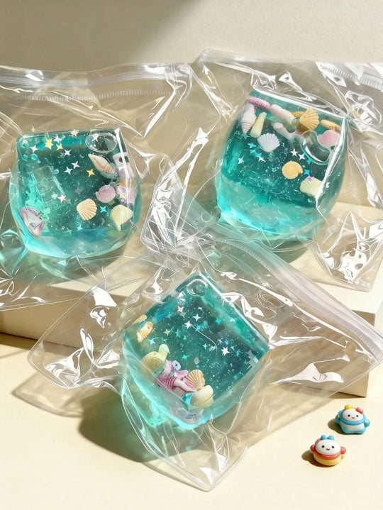 Ocean Cube Silicone Squishy Sensory Stress Relief Toy