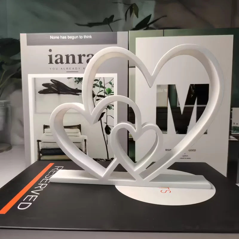 Heart-to-Heart Love Statue – Modern Home Decor