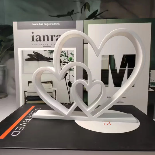 Heart-to-Heart Love Statue – Modern Home Decor