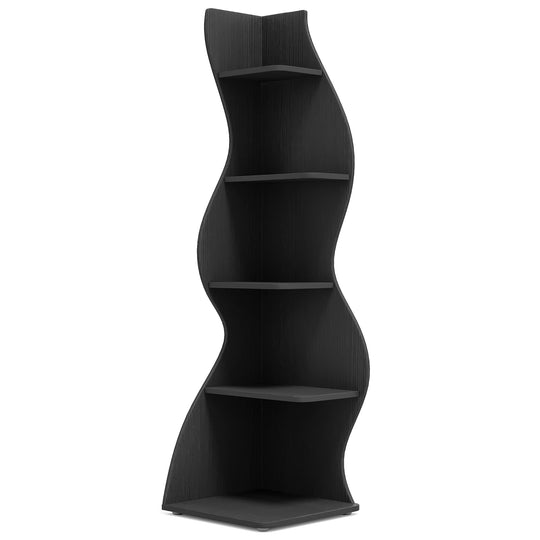 Modern 5-Tier Corner Bookshelf &amp; Display Shelf