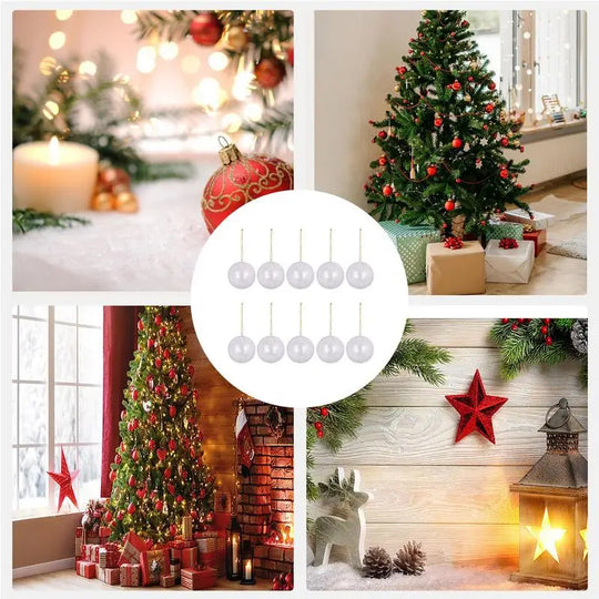 10-Piece LED Light-Up Christmas Ornament Ball Set
