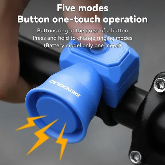 Rechargeable Electric Bike Horn 120dB Waterproof Handlebar Bell