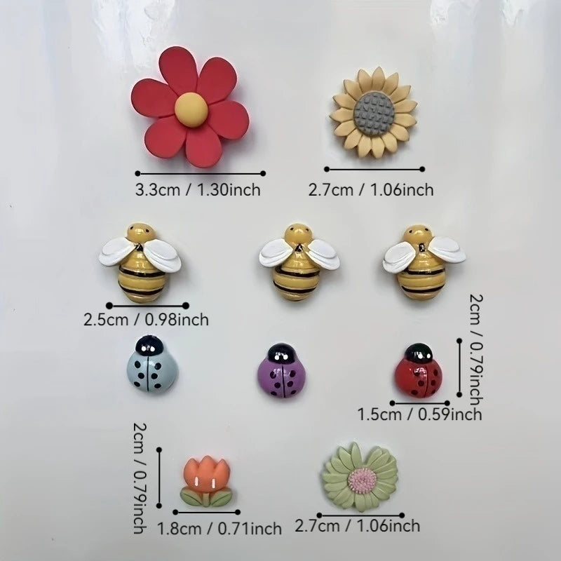 10-Piece Decorative Fridge Magnet Set