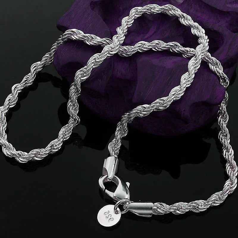 4mm Classic Rope Chain Necklace