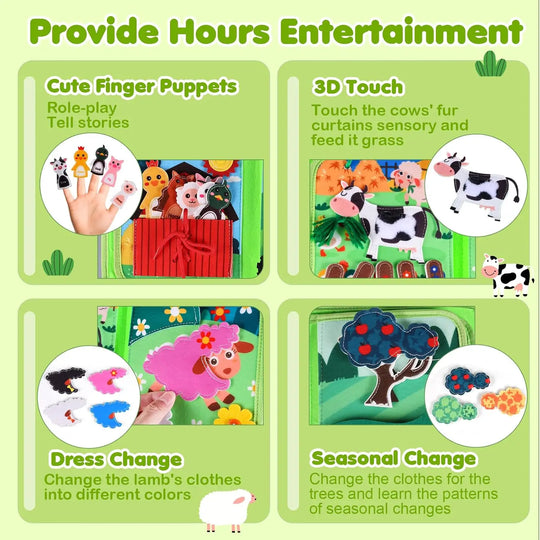 Montessori Farm Busy Book for Toddlers