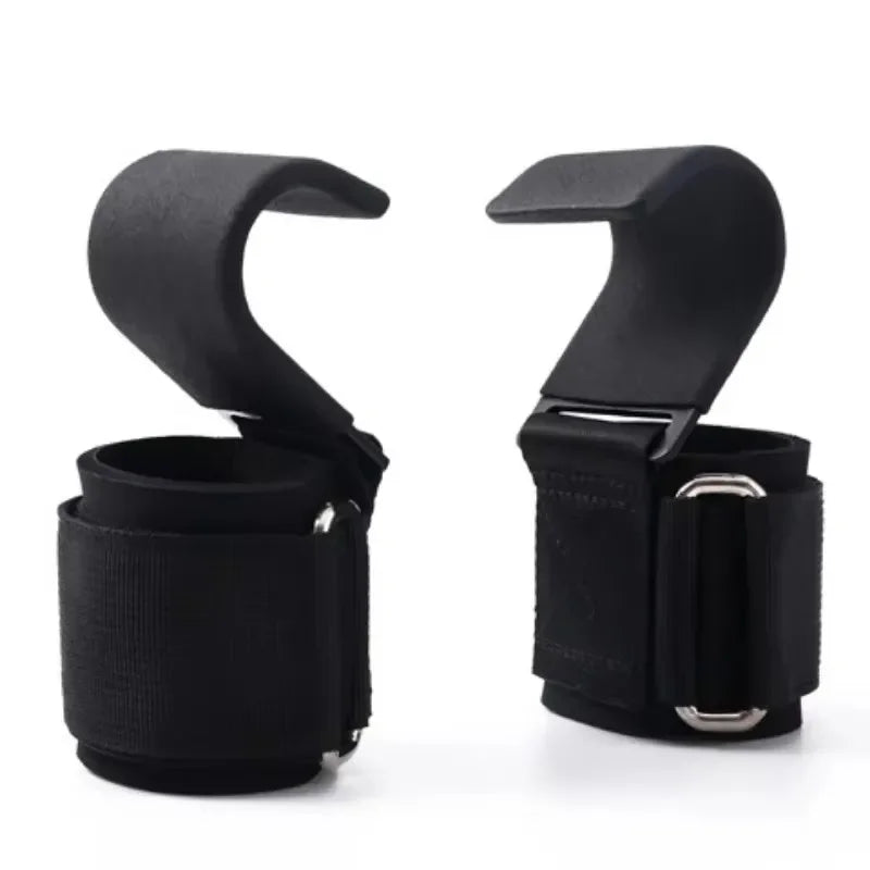 Non-Slip Weight Lifting Hooks with Wrist Straps