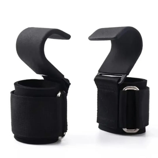Non-Slip Weight Lifting Hooks with Wrist Straps