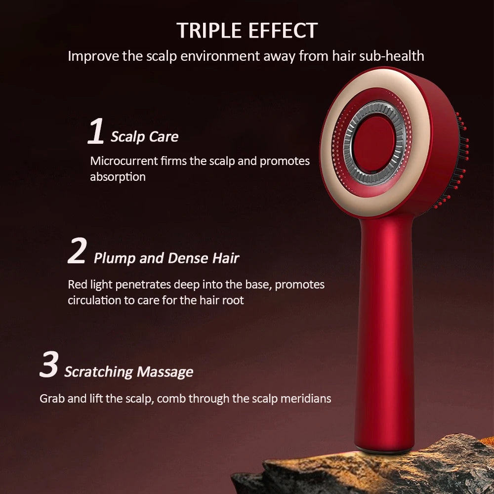 Electric Scalp Massage Comb with Liquid Applicator