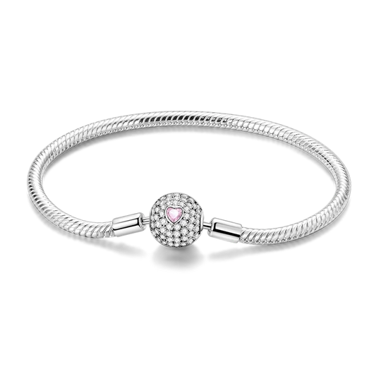 925 Sterling Silver Gold-Plated Heart Charm Bracelet