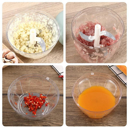 Pull String Food Chopper Vegetable Cutter