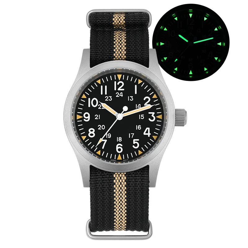 Militado ML05 38mm Field Watch Sapphire 100M VH31 Quartz