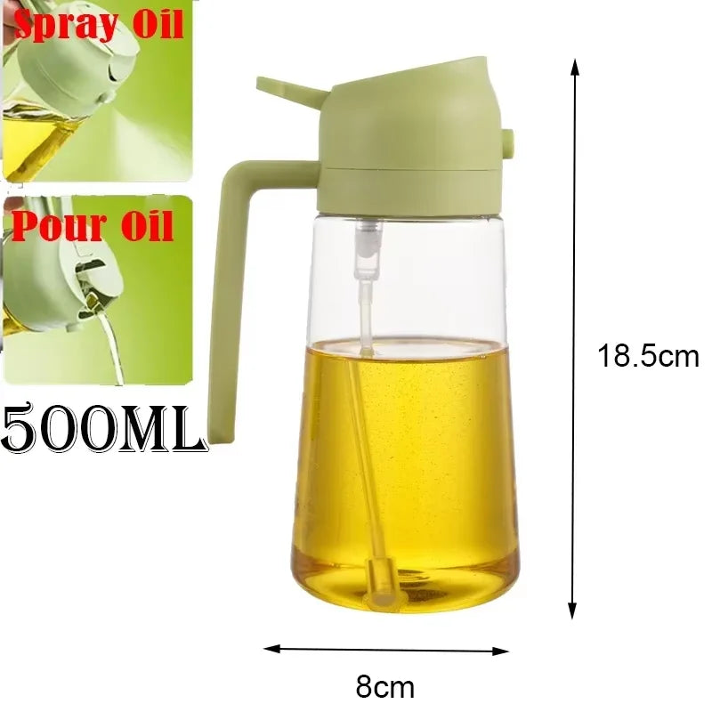 2-in-1 Oil Sprayer &amp; Pour Dispenser Bottle 500ml