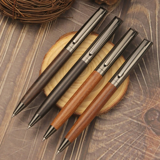 Premium Wooden Ballpoint Pen with Metal Twist Design