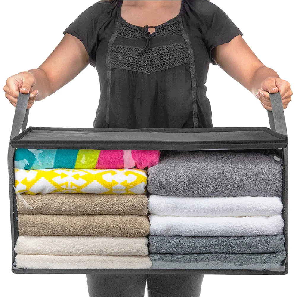 Large Foldable Clothes Storage Bag with Clear Window