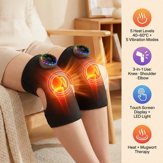 3-in-1 Heated Knee Massager with Vibration
