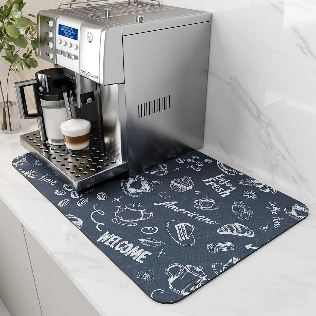 Water-Absorbent Diatom Dish Drying &amp; Coffee Machine Mat
