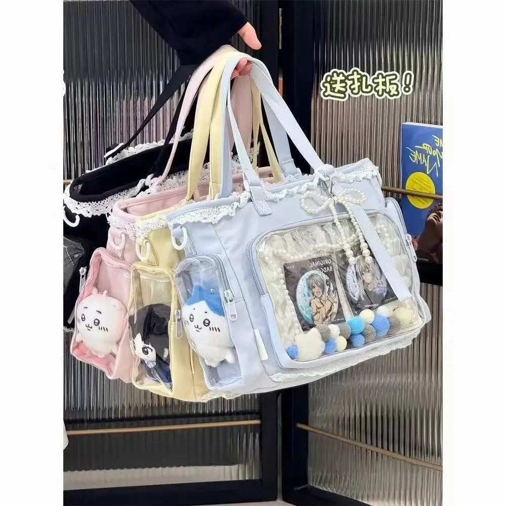 Anime Ita Tote Bag with Clear Display Pocket