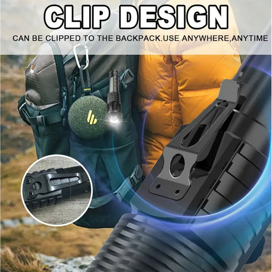 20W Rechargeable LED Tactical Flashlight with Zoom