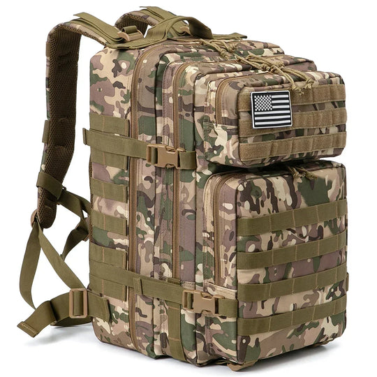 45L Tactical Backpack with Multi-Compartment Storage
