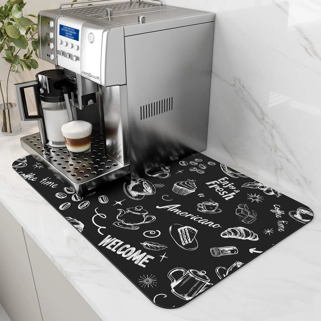 Water-Absorbent Diatom Dish Drying &amp; Coffee Machine Mat