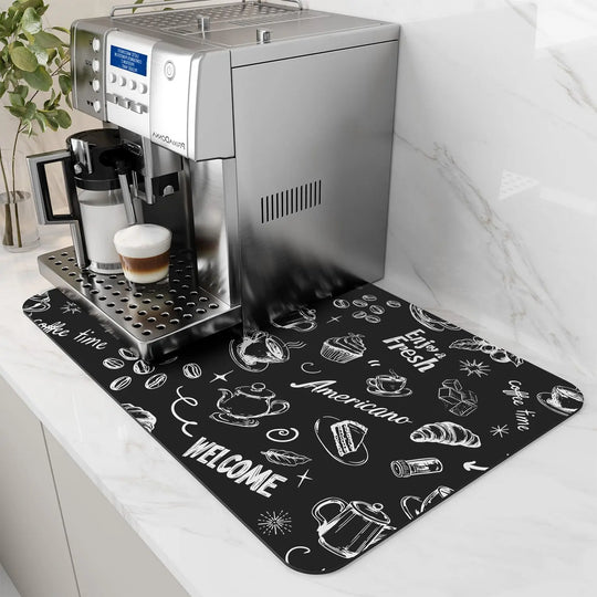 Water-Absorbent Diatom Dish Drying &amp; Coffee Machine Mat