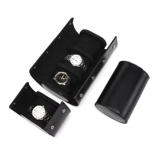 Leather Watch Roll Travel Storage Case