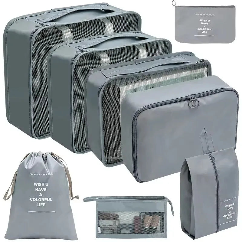 10-Piece Travel Packing Cubes Set with Shoe &amp; Toiletry Bags