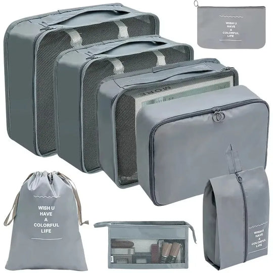 10-Piece Travel Packing Cubes Set with Shoe &amp; Toiletry Bags