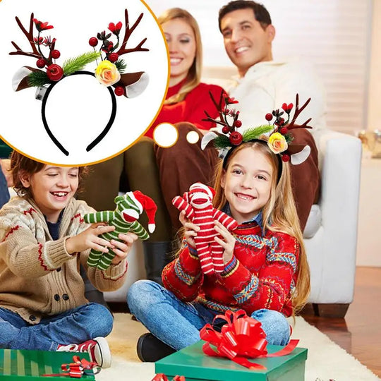 Christmas Reindeer Antler Headband for Kids &amp; Adults