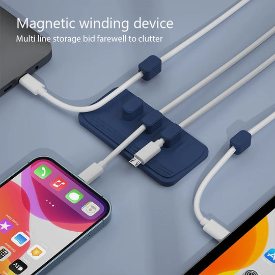 Magnetic Cable Organizer Clip Holder for Desk &amp; Cables