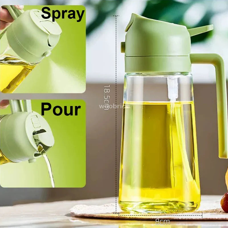 2-in-1 Oil Sprayer &amp; Pour Dispenser Bottle 500ml