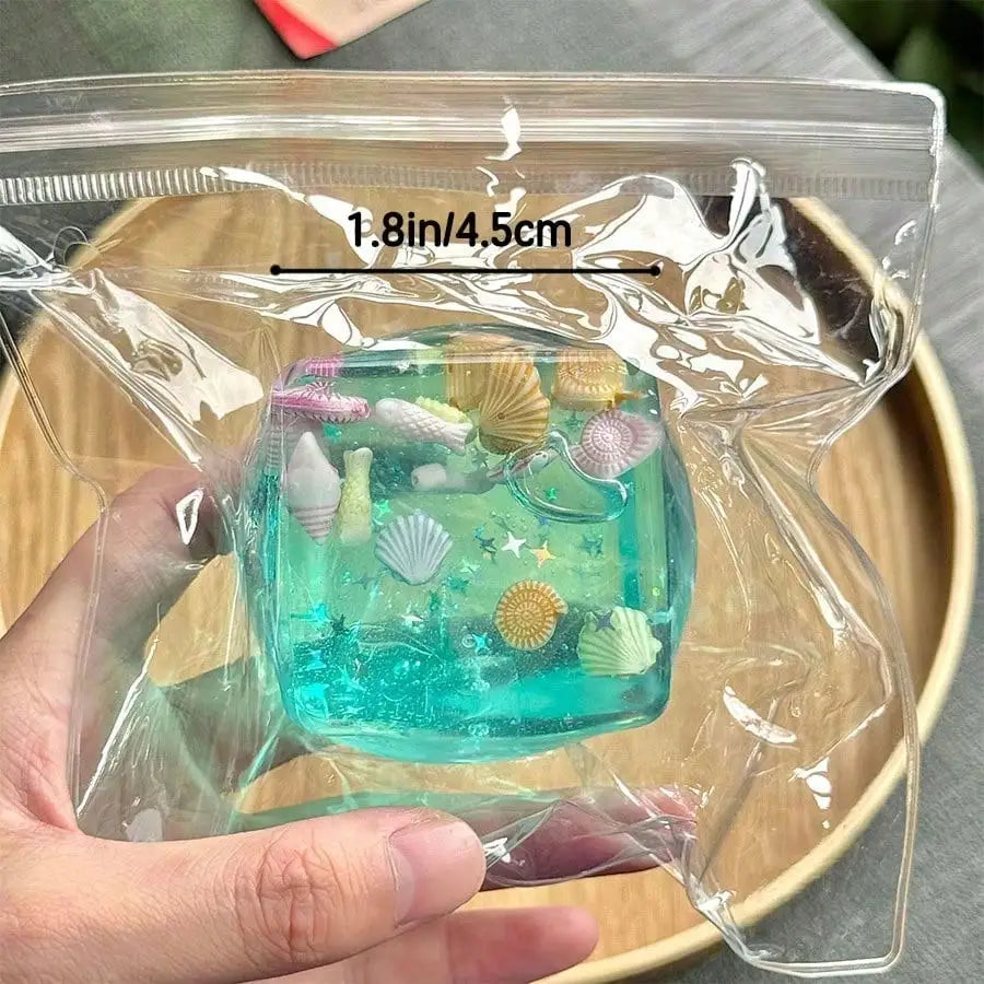 Ocean Cube Silicone Squishy Sensory Stress Relief Toy