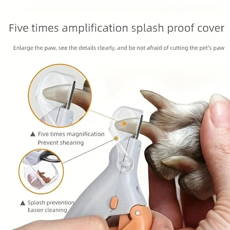LED Pet Nail Clipper with Safety Light for Dogs &amp; Cats
