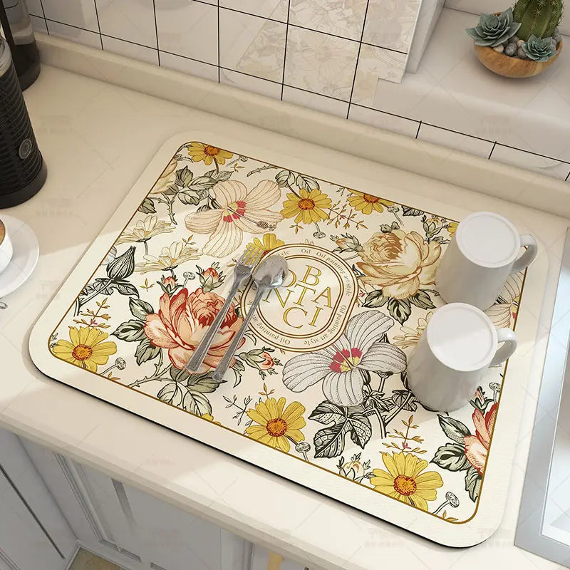 Super Absorbent Diatom Kitchen Drying Mat