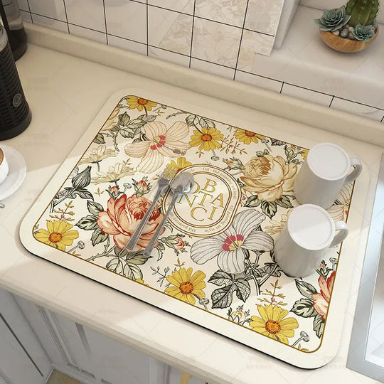 Super Absorbent Diatom Kitchen Drying Mat