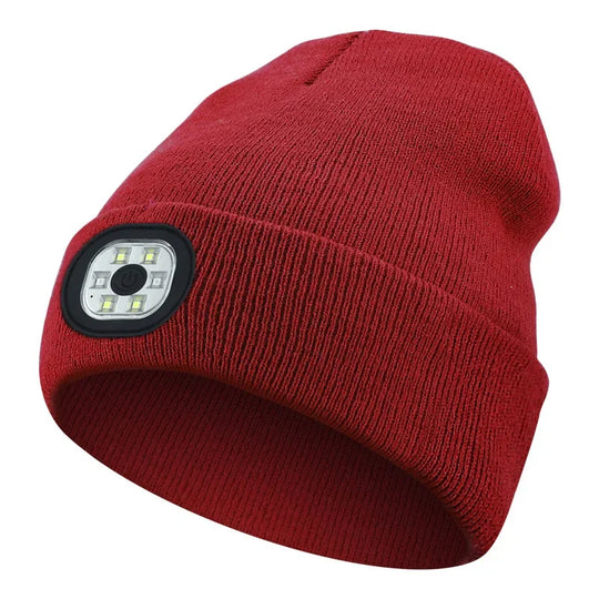 Rechargeable LED Light Beanie for Outdoor Activities