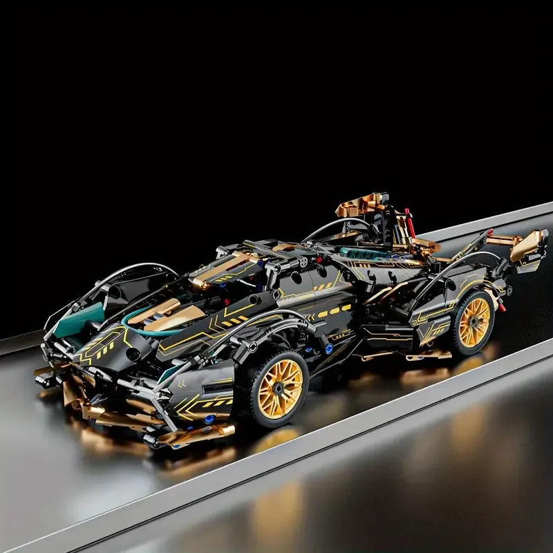 V12 Racing Sports Car Building Block Set – 1690 Pieces